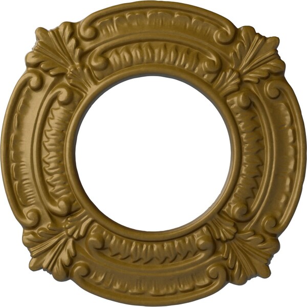 Ekena Millwork Benson Ceiling Medallion (Fits Canopies up to 4 1/8"), Hand-Painted Gold, 9"OD x 4 1/8"ID x 5/8"P CM09BNGLS - main
